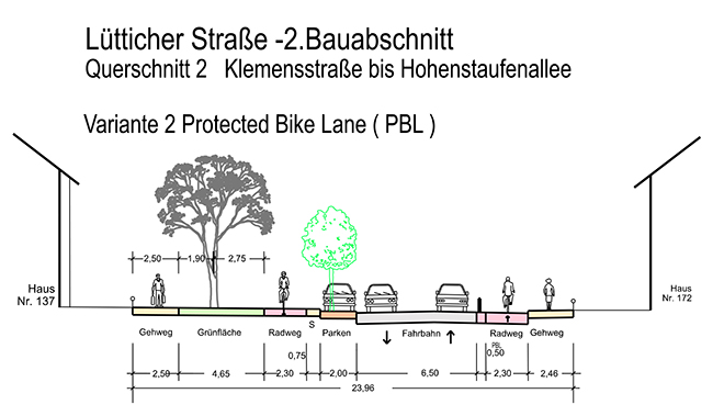 Lütticher Straße - Variante 2